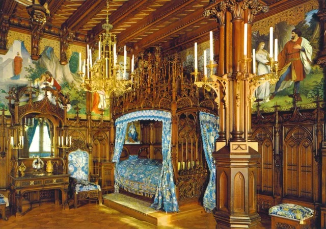 Nội thất lâu đài Neuschwanstein lộng lẫy và sang trọng