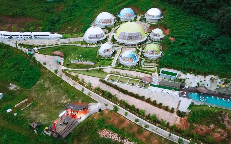 Toàn cảnh Mộc Châu Island từ trên cao