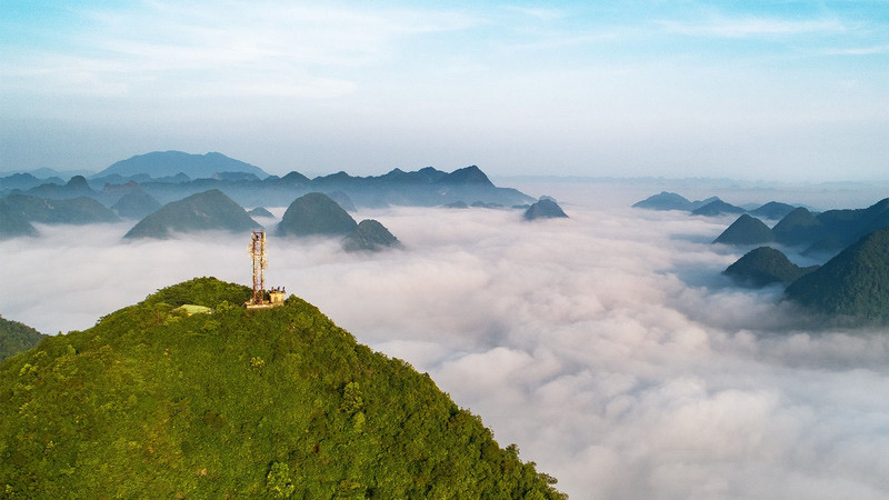 Biển mây bồng bềnh trên thung lũng Bắc Sơn