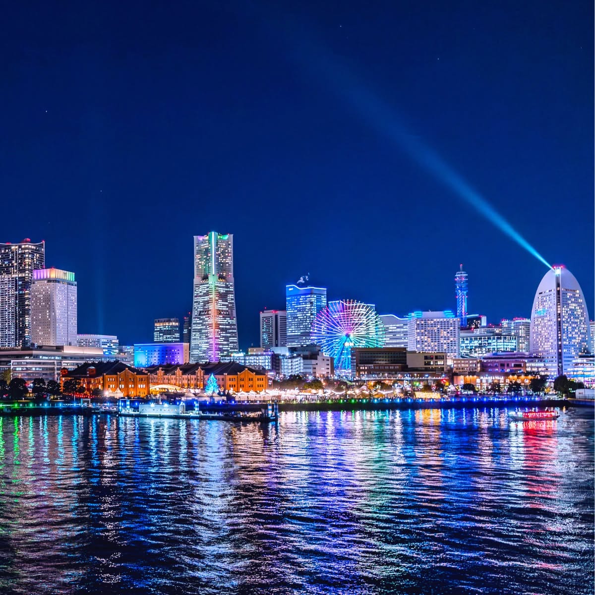 Show ánh sáng và âm nhạc Highlight of Yokohama tại lễ hội Yorunoyo 2026