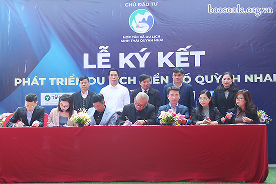 Ký kết phát triển du lịch biển hồ Quỳnh Nhai