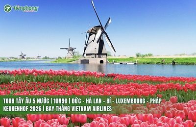 TOUR CHÂU ÂU 9 NGÀY 8 ĐÊM: ĐỨC – HÀ LAN – BỈ – LUXEMBOURG – PHÁP | KEUKENHOF 2026 | BAY THẲNG VIETNAM AIRLINES