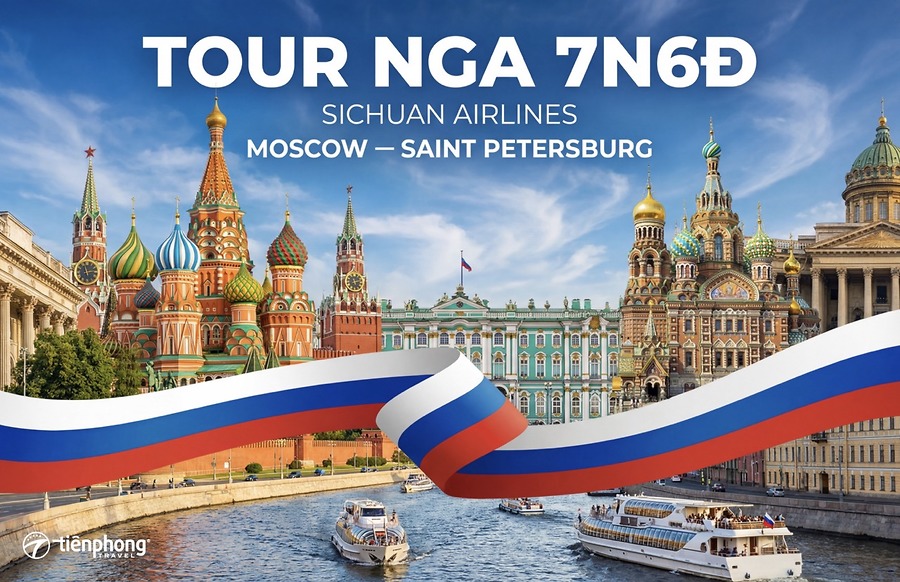 TOUR NGA 7N6Đ | SICHUAN AIRLINES | MOSCOW – SAINT PETERSBURG