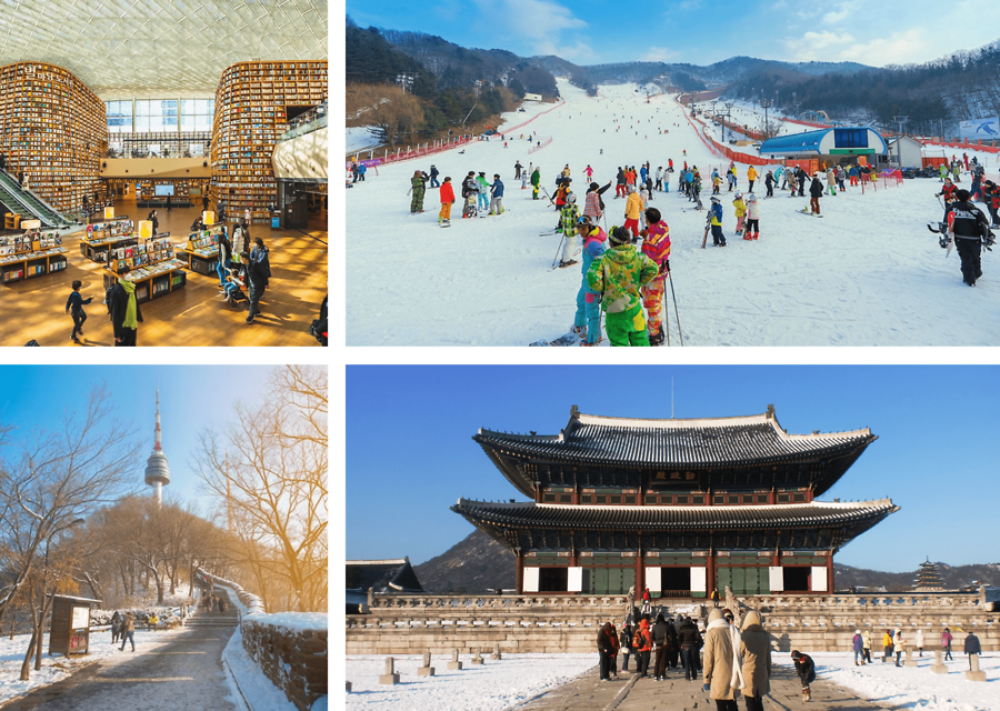 DU LỊCH HÀN QUỐC | HÀ NỘI – SEOUL – TRƯỢT TUYẾT ELYSIAN – LOTTE WORLD