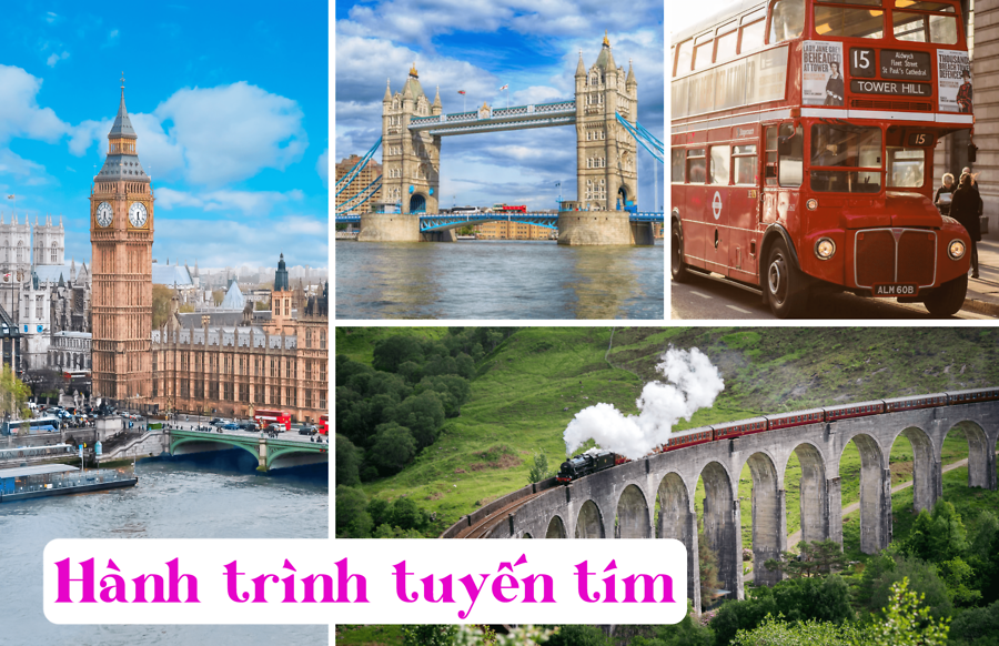 TOUR LINH HOẠT | KHÁM PHÁ TUYẾN TÍM (Plan A) ANH - SCOTLAND